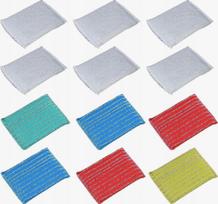 Indų plovimo metalinės kempinėlės, 12 vnt., 12x8,5x1,5 cm