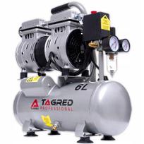 Oro kompresorius be alyvos, 6 l, 550 W, dviejų stūmoklių, R2, 10 bar, tylus