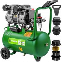 Oro kompresorius 24 l, 1200 W, 8 bar, bealyvis, dviejų cilindrų
