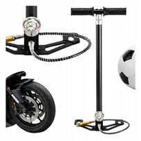 Rankinė oro pompa PCP, 30 MPa, 4500 PSI, su slėgio manometru, juoda