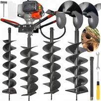 Dirvožemio gręžimo įrenginys, dyzelinis, DRILL, 5,20 AG, 3 grąžtai, 1 prailginimas 50 cm