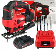Akumuliatorinis siaurapjūklis SKIL 3420, 65 mm, 20 V, 2,0 Ah akumuliatorius, pjūklo geležtės