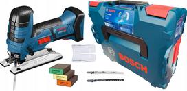 Elektrinis siaurapjūklis BOSCH GST 18V-LI S, 18V, 23 mm, lagaminas, kempinėlės