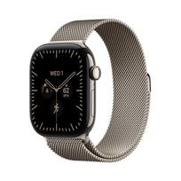 Išmanusis laikrodis Apple Watch Series 12 GPS + Cellular 42mm Natural Titanium Case with Natural Milanese Loop - MJGH4ET/A