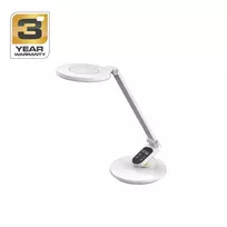 Stalinė lempa Elegant LED BL1235 balta – reguliuojamo ryškumo jutiklinis valdymas, lankstus kakliukas, USB įkrovimo prievadas