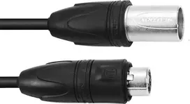 PSSO DMX kabelis IP65 3-pin XLR vyriškas į moterišką 20m juodas 30227843
