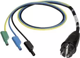 BENNING matavimo adapteris Schuko kištukas į 4 mm lamelinius lizdus, apsaugotas nuo prisilietimo, 300 V CAT III, 16 A, juodas 044142