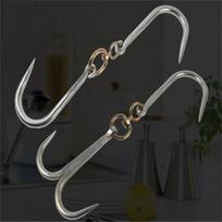 Cattle beef duck heavy meat hanging Hook Stainless Steel Single Double Hook Roast Chicken Wing Tools Chinese Restaurant single hook 10mm