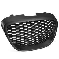Front Kidney Honeycomb Grille for Seat Leon MK2 1P 2006-2009 Hood Grill Matt Black Replacement Grill Exterior Car accessories matinė juoda spalva