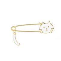 Fashion Design Dripping Oil Cute Cat Wags Its Tail Animal Brooch Accessories Brooch Pin juoda