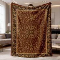 2026 New Flannel Blanket with Bohemian Floral Design, Extremely Soft And Cozy, Lightweight And Long-Lasting, Perfect for Sofa, Bed, Travel, And Campin 100X130CM brown