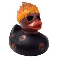 Halloween Resin Fiery Rubber Duck Cute Bathtub Duck Creative Home Ornament Bathroom Decor Unique Gift for Party Holiday black