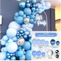 Mėlynas Macaron balionas girliandos arkos rinkinys Gimtadienio vakarėlio dekoro folija Latekso balionas Vestuvių gimtadienio vakarėlis Baby Shower vaikams As picture gray