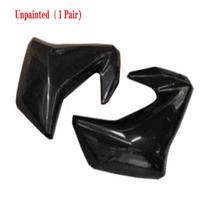 For Kawasaki Z900 Z 900 2017- Motorcycle Unpainted/Carbon Fiber Gas Tank Side Trim Insert Cover Panel Fairing Unpainted black