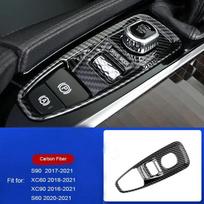 1pc Electronic Handbrake Decoration Cover for Volvo S90 XC90 V90 XC60 S60 V60 F black