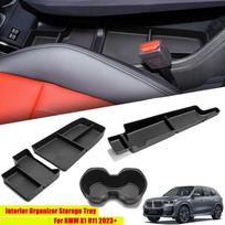 For BMW X1 U11 2023+ TPE Car Interior Organizor Storage Tray Console Cup Holder Mat Auto Accessories All gray