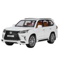 1/24 Lexus LX570 SUV Alloy Car Model Diecasts Metal Off-road Vehicles Car Model Simulation Sound and Light Kids Toys Gift sidabras