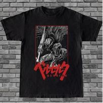 Berserker Anmime T-shirt - Graphic Berserk Manga T-shirt L gray