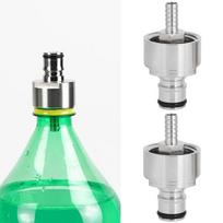2pcs Stainless Steel Forced Carbonation Cap 5/16in Barb CO2 Coupling Cap  Soda Beer Carbonation white