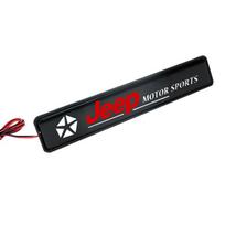Naujas automobilio LED priekinės grotelių emblemos ženklelis dekoratyvinė šviesa Jeep Wrangler Grand Cherokee Compass Renegade Cherokee Gladiator black
