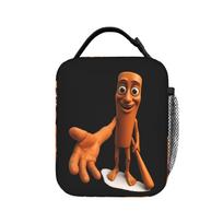 Tung Tung Tung Sahur Insulated Lunch Bags Portable Italian Brainrot  Lunch Container Cooler Bag Tote Lunch Box Food Bag One Size black
