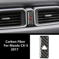 Automobilio prietaisų skydelio centrinės konsolės panelės dekoratyviniai apdailos juostelės Anglies pluošto lipdukai Mazda CX-5 17 Automobilio interjerui C gray