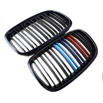 Juodos priekinės inkstų grotelės Radiatoriaus apsauga Dvigubos grotelės, tinka BMW X5 E70 X6 E71 2007–2013 m. Kidney Grille 1 gray