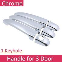 Chromo rankenų dangtelio apdailos komplektas, skirtas Toyota Land Cruiser Prado J120 120 2003~2009 LC120 Priedai Lipdukai Automobilio stilius 2004 2005 m. 3 Smart Button gray