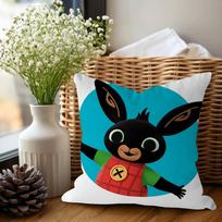 B-Bing Rabbit Cushion Cover 30x50 Polyester Sofa Cushions Decorative Throw Pillows Home Decoration Pillowcover 16x16Inch black