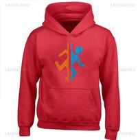 Portal Hoodie Portal Merch for Gamers Men Clothing Sweatshirts Funny Graphic Tshirts Long Sleeve Tops Camiseta Hombre Pullover M white