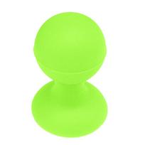 Silicone phone holder with suction cup and round head, green