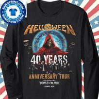 Vyriški ilgomis rankovėmis marškinėliai New Rock Helovyno metinių turas 3D spausdinimo marškinėliai 5XL brown