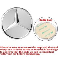 For Benz S-CQFor Mercedes Benz W211 W203 W204 W210 W124 AMG W202 CLA W212 W205 3D Aluminum Car Styling Steering Wheel Badge Sticker Accessory 57mm 2.2inch juoda