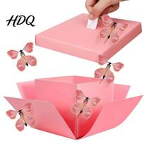 Christmas Gift Box with Flying Butterfly Mechanism Explosion Box DIY Surprise Exploding Present Holder 4 Creative Packaging for Cakes Butterflies D