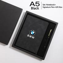 Automobilio logotipas Storas retro dienoraščio rinkinio aksesuaras Dovanų rinkinys BMW X1 X3 X5 X6 X7 1 3 5 6 7 serijoms G20 G30 F07 F15 F16 Raktų pakabukas gray