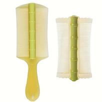 Plastic Lice Comb Double-sided Super Dense Teeth Remove Dandruff Scalp Cleansing Scalp Massage Comb Flea Removal Hair Tools beige