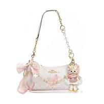 COACH shoulder bag [Customized bag] Teri 25 brand micro-label detachable strap bow silk scarf extension chain printed Cloud and sea basic model balta