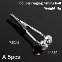 5/10Pcs Fishing Alert Bell Clip Stainless Steel Fish Bite Sound Alarm Fishing Rod Clamp Ring Feeder Top Tip Clips Fishing Tackle B 5pcs