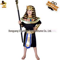 Egipto faraono vaikiškas Helovino kostiumas - Karaliaus princo chalatas vaidmenų žaidimams ir pasirodymams M (7-9 years, 122-134 cm) black