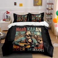 Noah Kahan Stick Season Art Bedding Duvet Cover Set Duvet Cover Pillowcases  (1*Duvet Cover 2*Pillowcases, without duvet insert) 140x200cm black