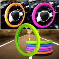 Universalus silikoninis automobilio vairo užvalkalas Elastingas neslystantis minkštas daugiaspalvis automobilio apdaila vidinių dangčių priedai purple