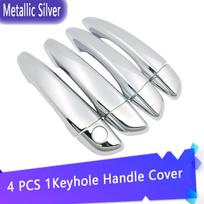 For Opel Mokka Vauxhall Mokka MK2  2022 2023 Chrome Car Door Handle Cover Trim Scratch Proof Set ABS Car Styling Metallic Blcak 4pcs black