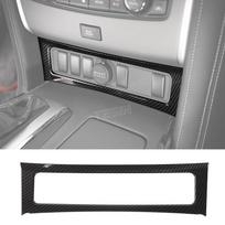 TESIN ABS Carbon Fiber Car Center Console Dashboard Decoration Cover Stickers Interior Accessories For Nissan Patrol Y62 Cigarette Light gray