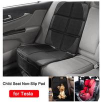 Automobilio sėdynės apsauginis užvalkalas Tesla Model 3 Y X vaikams, kūdikiams, augintiniams, Oxford PU odos apsauginis kilimėlis, nugaros apsauga 12mm Super thick gray