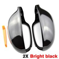 For Volkswagen VW GOLF 5 GTI Jetta MK5 Passat B5.5 B6 Sharan Superb Side Wing Rear View Rearview Mirror Cover juoda