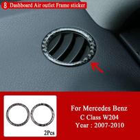 Automobilio salono apdaila Anglies pluošto centrinio valdymo panelės lipdukai Mercedes Benz C klasės W204 2007-2013 priedai Option 8 black