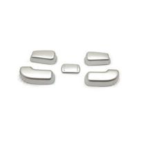 for Nissan Maxima 2016 17 18  Styling Accessories Car Seat Adjustment Switch Button Cover Trim ABS Carbon fiber/Chrome 5pcs Chrome silver gray