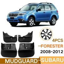 4 vnt. Automobilio purvasaugiai Subaru Forester SH 2008 2009 2010 2011 2012 Purvasaugiai Atplaišų gaudyklės Sparnų purvasaugiai Automobilio priedai black