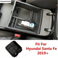 For Hyundai Santa Fe  -  Car Central Control Armrest Storage Box Container Organizer Holder Tray Interior Accessories gray