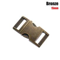 1 vnt. 10/15 mm metalinės atsegamos sagtelės parakordo apyrankėms, augintinių antkakliams, diržams, kuprinėms, krepšiams, saugos diržo tvirtinimui 10mm bronza